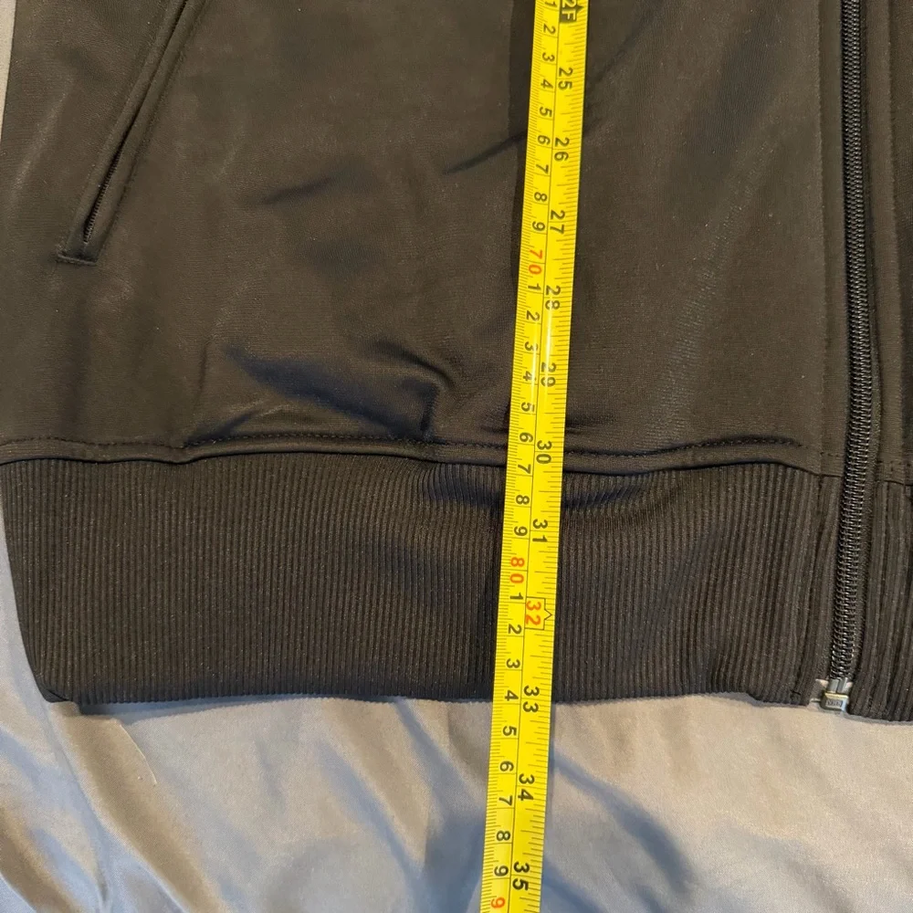 Y2K Adidas Track Jacket Men Black Trefoil Full Zip Warmup-‎ SEE DESCRIPTION!